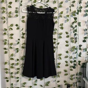 Black Dress with Lace Detail, Size Medium